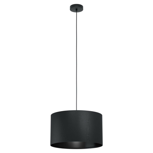 Modern Fabric Black Chandelier With 1 Light Gl0445