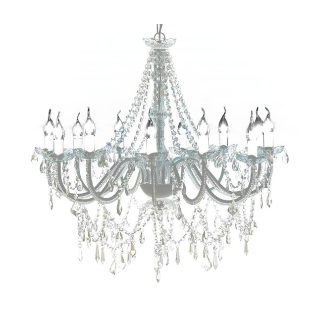 Chandelier With 1600 Crystals White Pendant Light Lamp Lighting