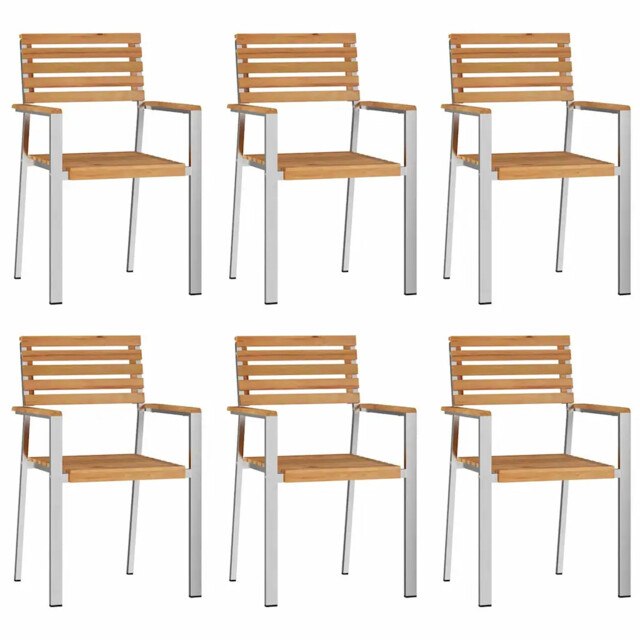 Garden Chair Oil Natural Outdoor Seating Stainless Steel Patio Terrace