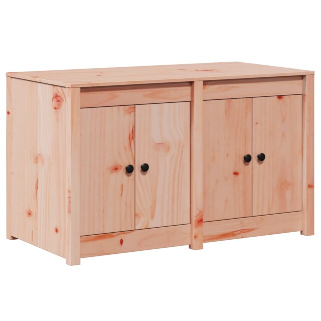 Kitchen Cabinet With Shelf With Storage Meppel Solid Pine Wood Wood