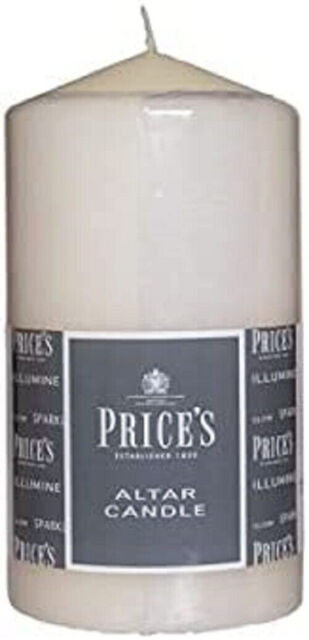 Price's Candles - Altar Candle - 150mm X 80mm - Unscented - Up To 50
