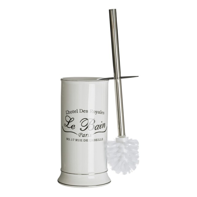 Premier Housewares Stylish White Stoneware Toilet Brush Regular,
