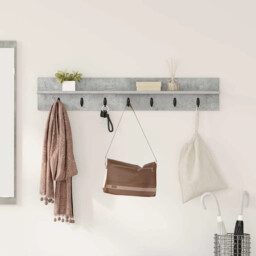 Wall-mounted Coat Rack Concrete Grey 100 X 10.5 X 18 Cm Vidaxl