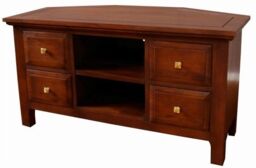Mahogany Corner Tv Unit - Tv Stand - 4 Drawers - York Range Cbn064