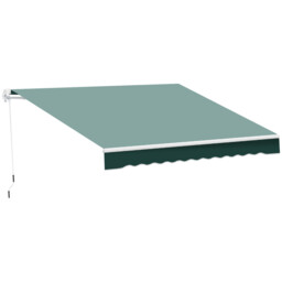Retractable Awning Green 2.5x2m Aluminium Frame 280gsm Polyester