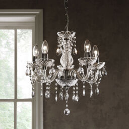 Tuscany Chandelier 3 Arm 5 Arm Ceiling Light Acrylic Droplets Clear
