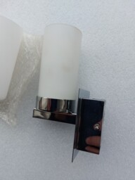 Litecraft Wall Light With White Cylinder Glass Shade - Polished Chrome