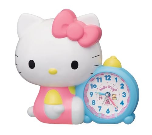 Seiko Sanrio Hello Kitty Alarm Clock Jf386a Cute Large Character Desk