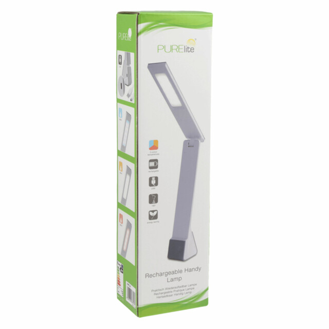 Purelite Lamp: Handy Rechargeable: Led 3 Colour Temperatures 280
