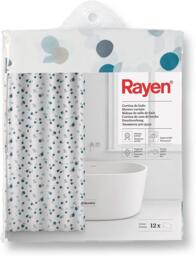 Rayen Waterproof Quick-drying Bathroom Shower Curtain White Green Dots