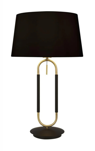 Table Light Black Jazz Black/satin Brass Searchlight 41431sb