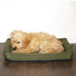 Rosewood Water Resistant Green Dog Bed