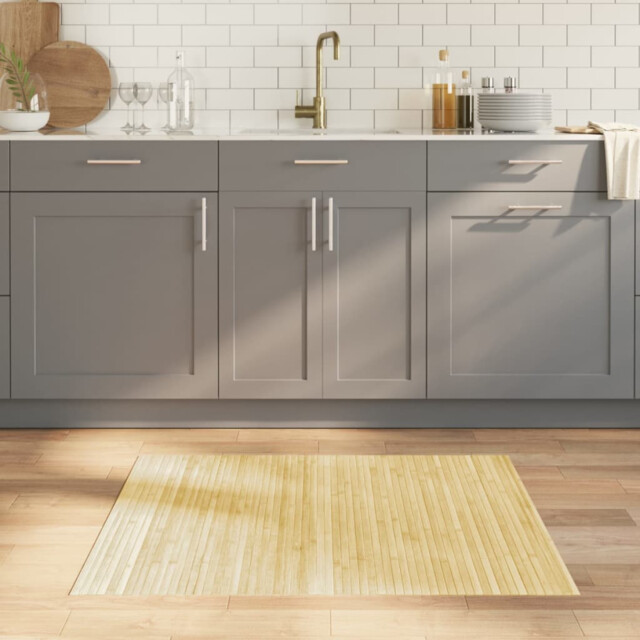 Rug Bamboo 80x100 Cm Light Natural Non-slip Indoor Eco-friendly Mats