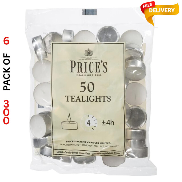 Prices Patent Candles Unscented Tealights 4 Hour Burn Multipacks