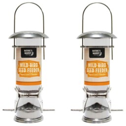Bird Seed Feeder Deluxe Hanging Easy Fill Feeding Tube Station Garden