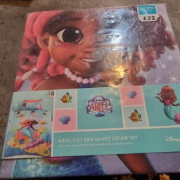 Disney Little Mermaid Ariel Single Duvet Cover & Pillowcase - 100%