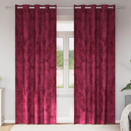 Curtain With Curtains 2 Pcs Wine Red 260 X 140 Cm Velvet Vidaxl