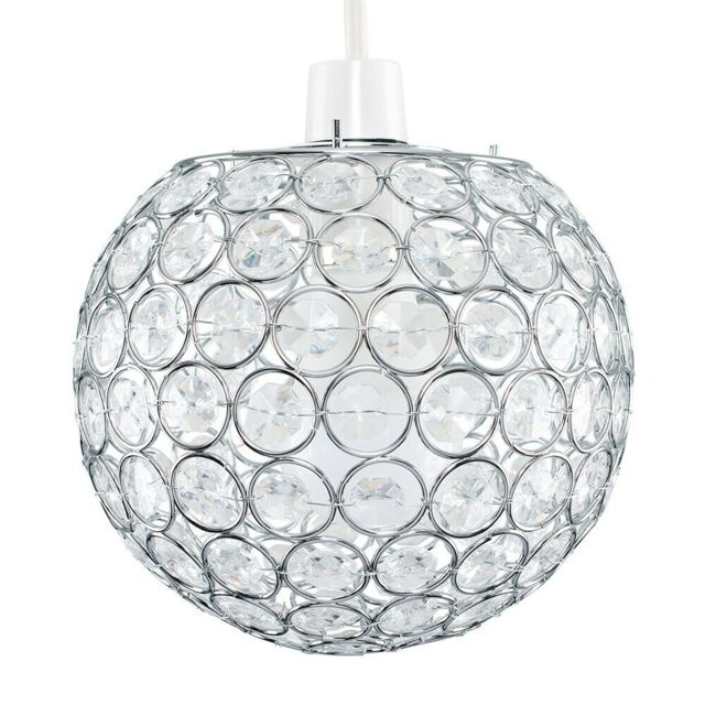 Ceiling Light Shade Modern Jewelled Globe Pendant Lampshade Living