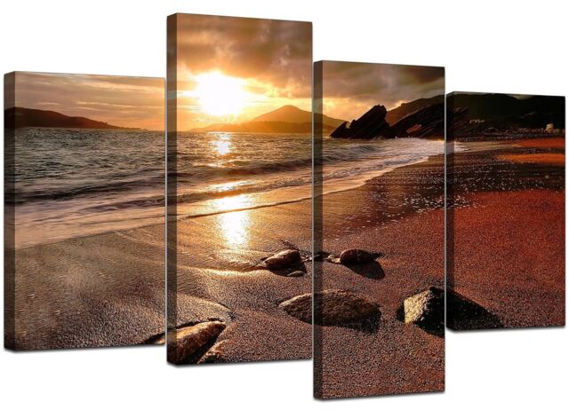 Large Sunset Beach Canvas Wall Art Pictures Living Room Prints Xl 4131
