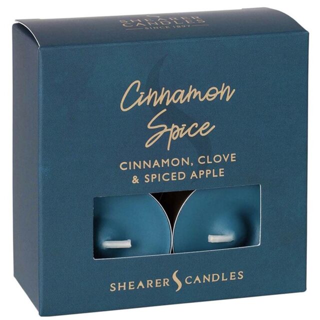Shearer Candles Cinnamon Spice Long Lasting Scented Tea Lights Pack Of