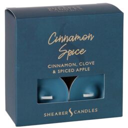 Shearer Candles Cinnamon Spice Long Lasting Scented Tea Lights Pack Of