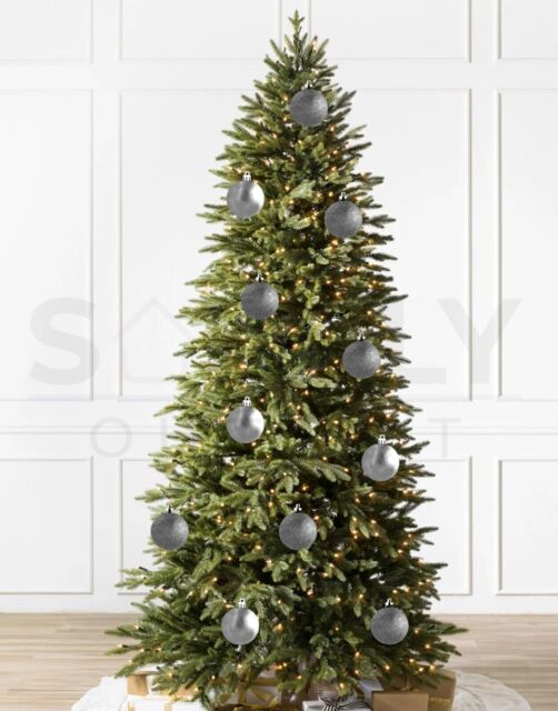 Davies Products 10 Pack Christmas Tree Baubles 6cm Silver Shatterproof
