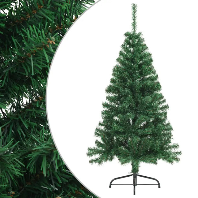 Artificial Half Christmas Tree With Stand Green 150 Cm Pvc Vidaxl