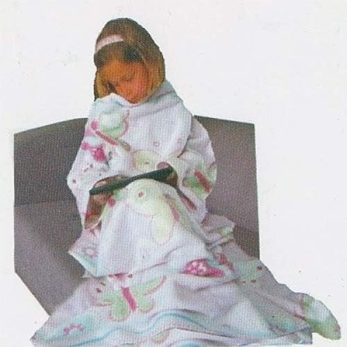 Small Childrens Kids Girls Butterfly Sleeved Snuggle Fleece Blanket