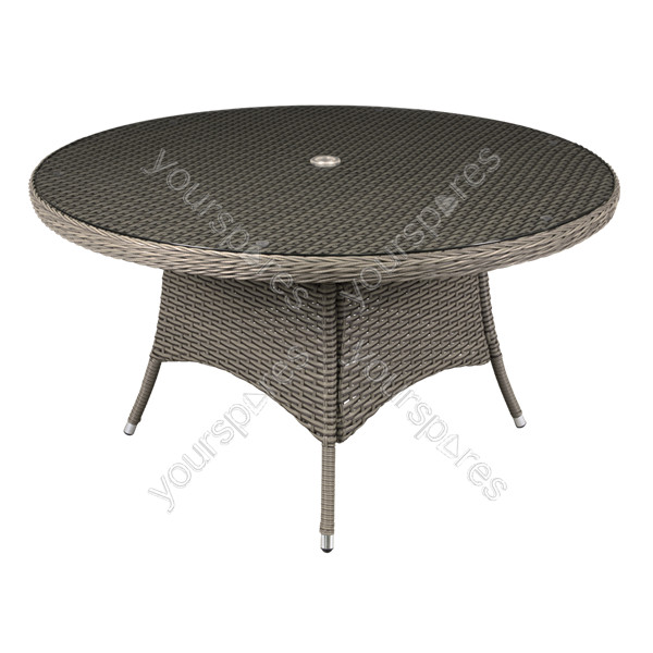 Sealey Dellonda Chester Rattan Wicker Round Outdoor Dining Table With