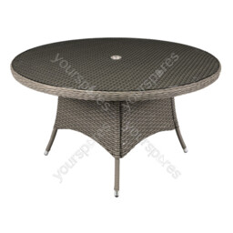 Sealey Dellonda Chester Rattan Wicker Round Outdoor Dining Table With