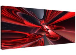 Red Modern Canvas Wall Art Of Panoramic Contemporary Abstract 1006