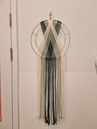 Round Macrame Wall Hanging, Boho Chic Bohemian Geometric Wall Hanging
