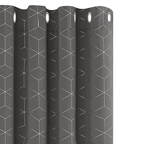 Deconovo Blackout Curtains Eyelet, Thermal Curtains 54 Drop, Diamond
