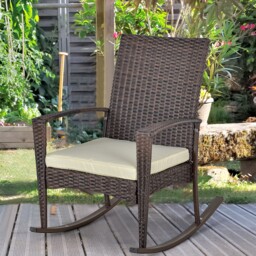 Rattan Rocking Chair Rocker Garden Furniture Seater Patio Bistro