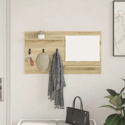 Wall-mounted Coat Rack With Shelf Sonoma Oak 90 X 10 X 50 Cm Vidaxl