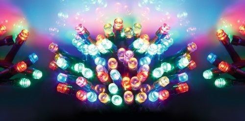 50 Led Christmas Lights Multicoloured Indoor And Outdoor Use Battery