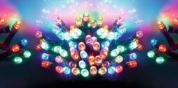50 Led Christmas Lights Multicoloured Indoor And Outdoor Use Battery