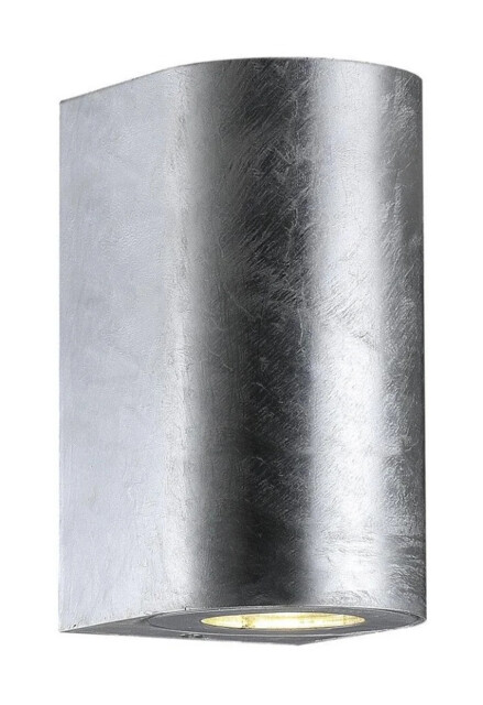Wall Light Silver Canto 2 Double Outdoor Gu10 Galvanised Steel Nordlux