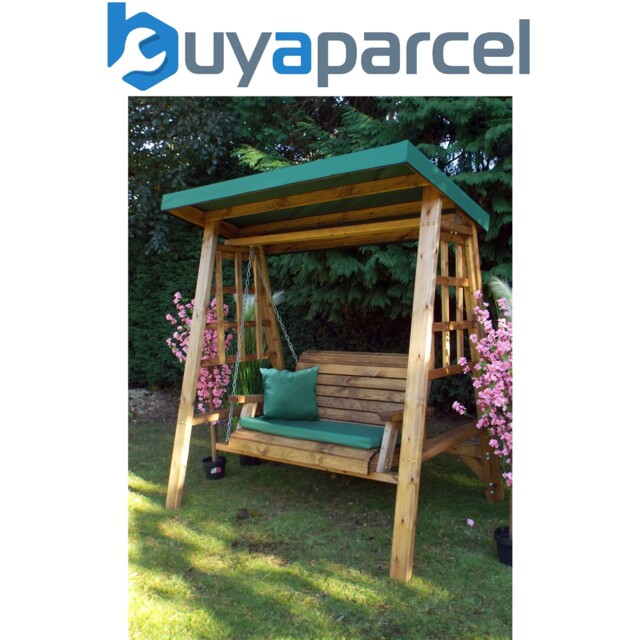 Charles Taylor Wooden Dorset 2 Seater Swing Seat Chair Bench Green