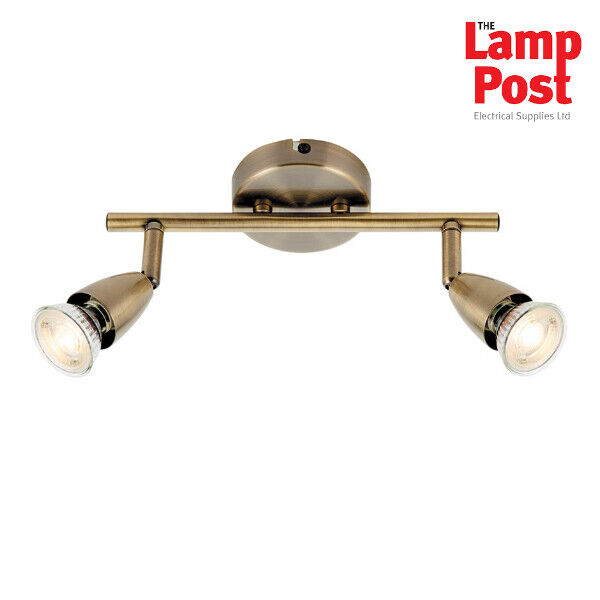 Saxby 60999 Amalfi 2 Light Twin Spotlight Bar Ceiling Mounted Antique