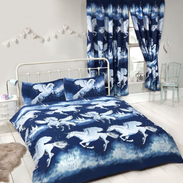 Girls Duvet Covers Bedding Junior, Single, Double - Unicorns Birds
