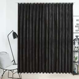 Blackout Curtain With Hooks Velvet Anthracite 290x245 Cm Vidaxl