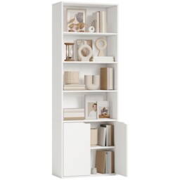 Homcom 2 Door 4 Shelves Bookcase Wooden Storage Cabinet Display Unit