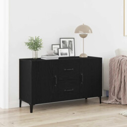 Sideboard With Drawer Black 100 X 36 X 60 Cm Engineered Wood Vidaxl