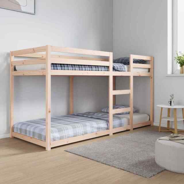 Bunk Bed 80x200 Cm Solid Wood Pine Vidaxl