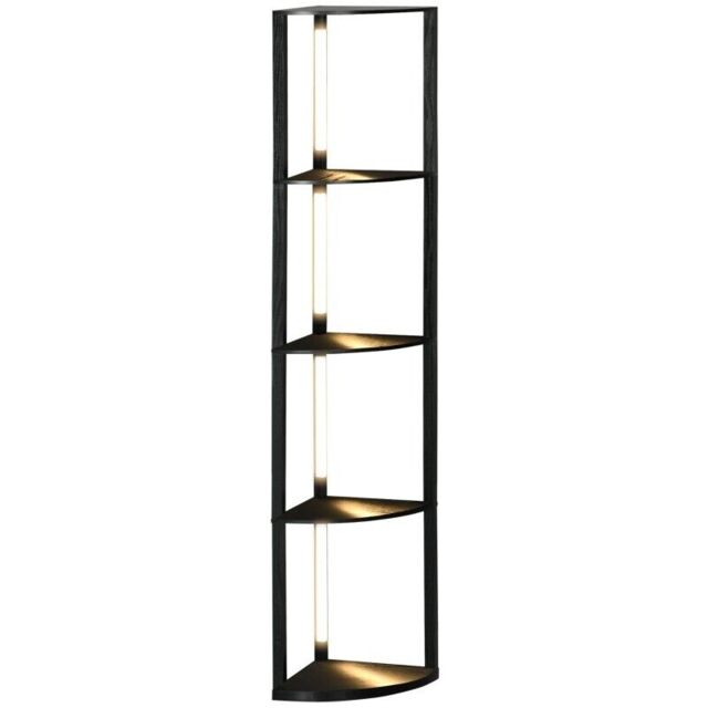 Homcom Corner Floor Lamp With Dimmable Warm White Led Light, For