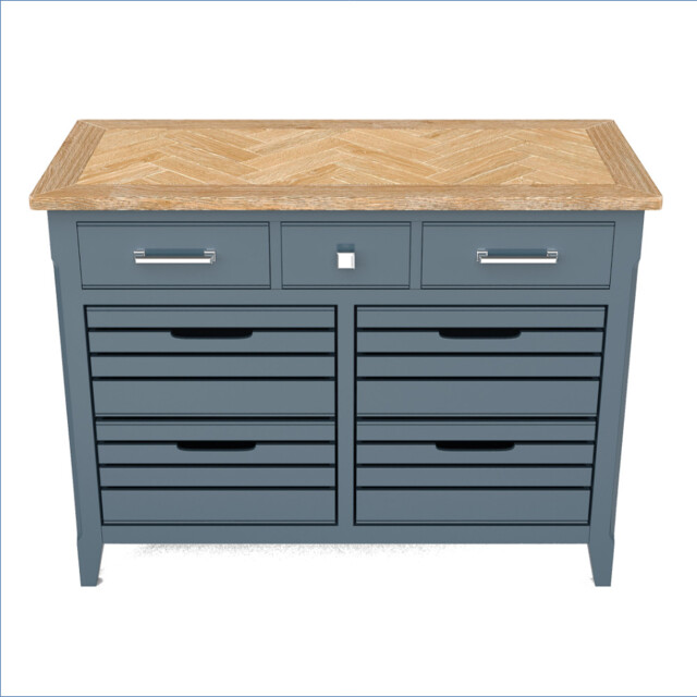 Blue & Oak Sideboard Or Servery [signature Blue]