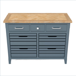 Blue & Oak Sideboard Or Servery [signature Blue]