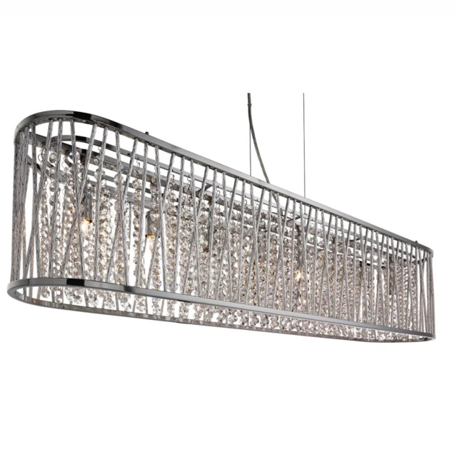 Ceiling Light Silver Elise 8 Chrome Searchlight 9448-8cc