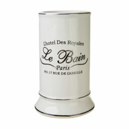 Le Bain Bathroom Accessory Set Stoneware Soap Dish Dispenser Bath